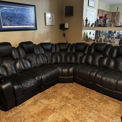 Black sectional couch