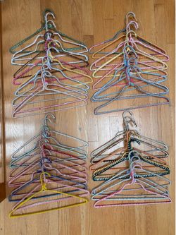 Vintage Yarn Wrapped Hangers