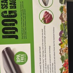 Joog Vacuum Sealer Bags 11" x 22" Black & Clear - 50 Count  