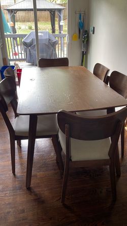 Dining table with 6 chairs