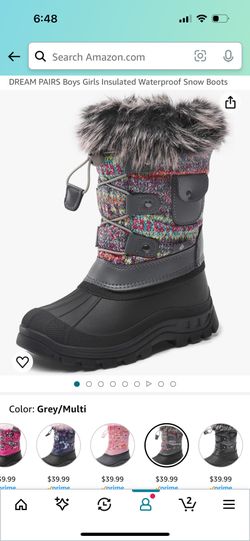 New Snow Boots Girl Size 4