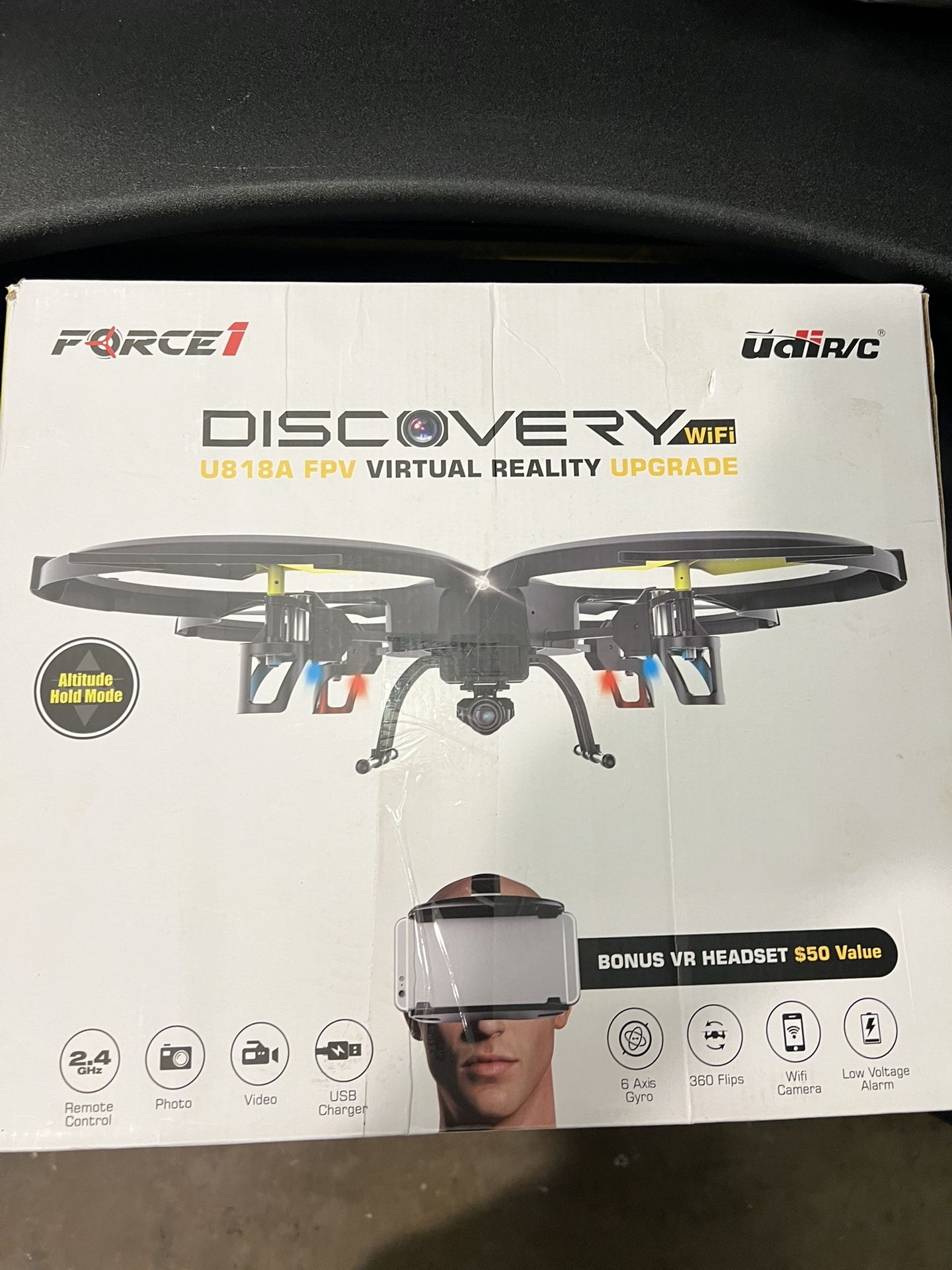 Force 1 Discovery Wifi U818A FPV Virtual Reality Upgrade Drone