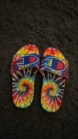 Champion Youth IPO Tie Dye Slides Size 6