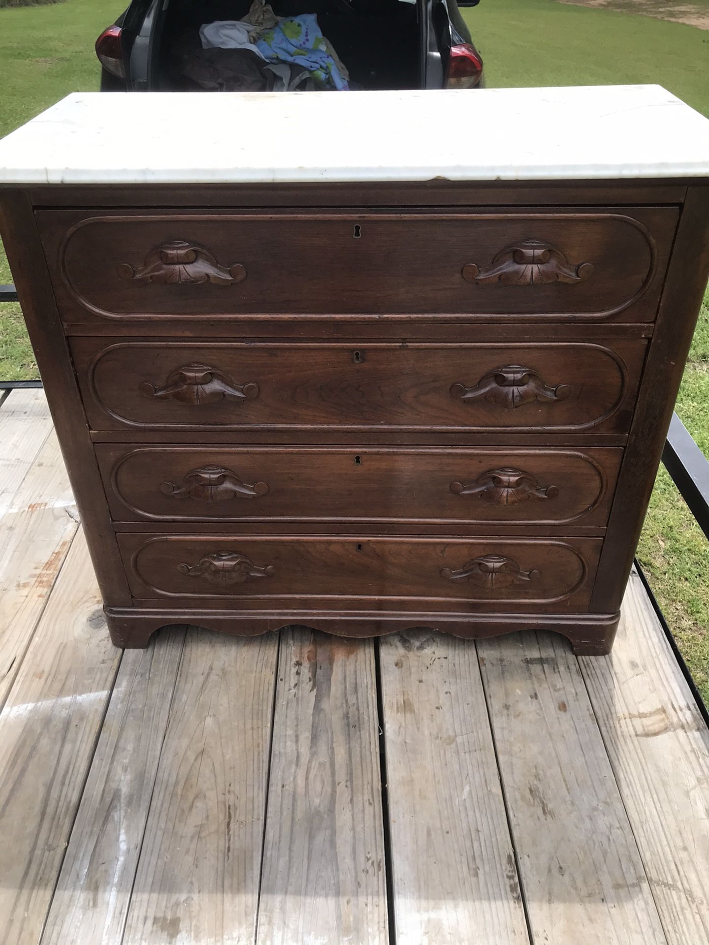 Antique Dresser w Antique Letter