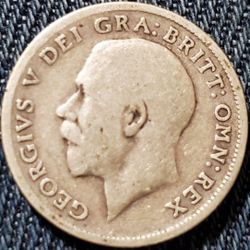 1914 Great Britain Six Pence Silver Coin!
