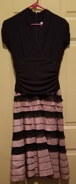 Black and Pink Evening Dress, Size 8