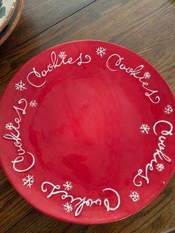 Red Cookie Plate
