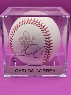 World Series 2017 Ball Signed By Carlos Correa JSA Certified