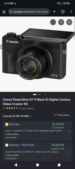 Canon PowerShot G7 X Mark III Digital Camera