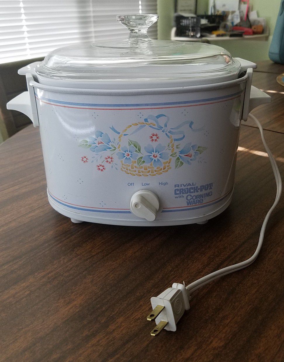 Vintage Rival Crock Pot with Corning Ware