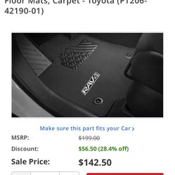 2025 Toyota RAV-4 XLE-premium Carpet Mats