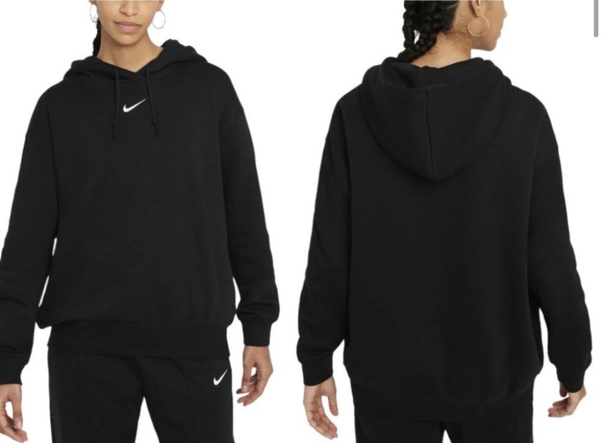 NWOT NIKE Sportswear Collection Essentials Oversize Hoodie in Black/White (S)