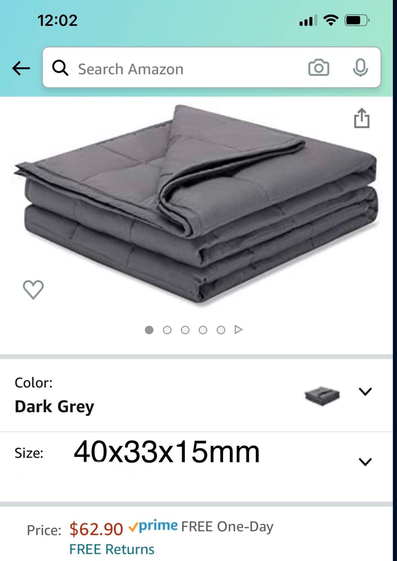 Weighted Idea Weighted Blanket 20 lbs for Adults 40''x33'' for Individual Between 180 220 lbs ( Soft Fabric Grey)