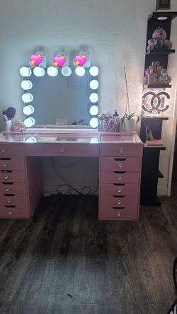 Vanity with mirror