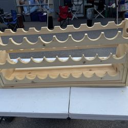 Homemade Wine Rack.?Bottom Slide In And Out .  36” long  7 1/2” deep  16” tall  I Have 2 Available 