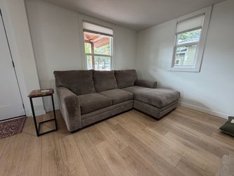 Gray couch with chaise