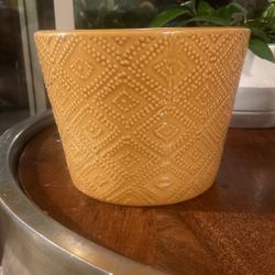Mustard Ceramic Plant Pot