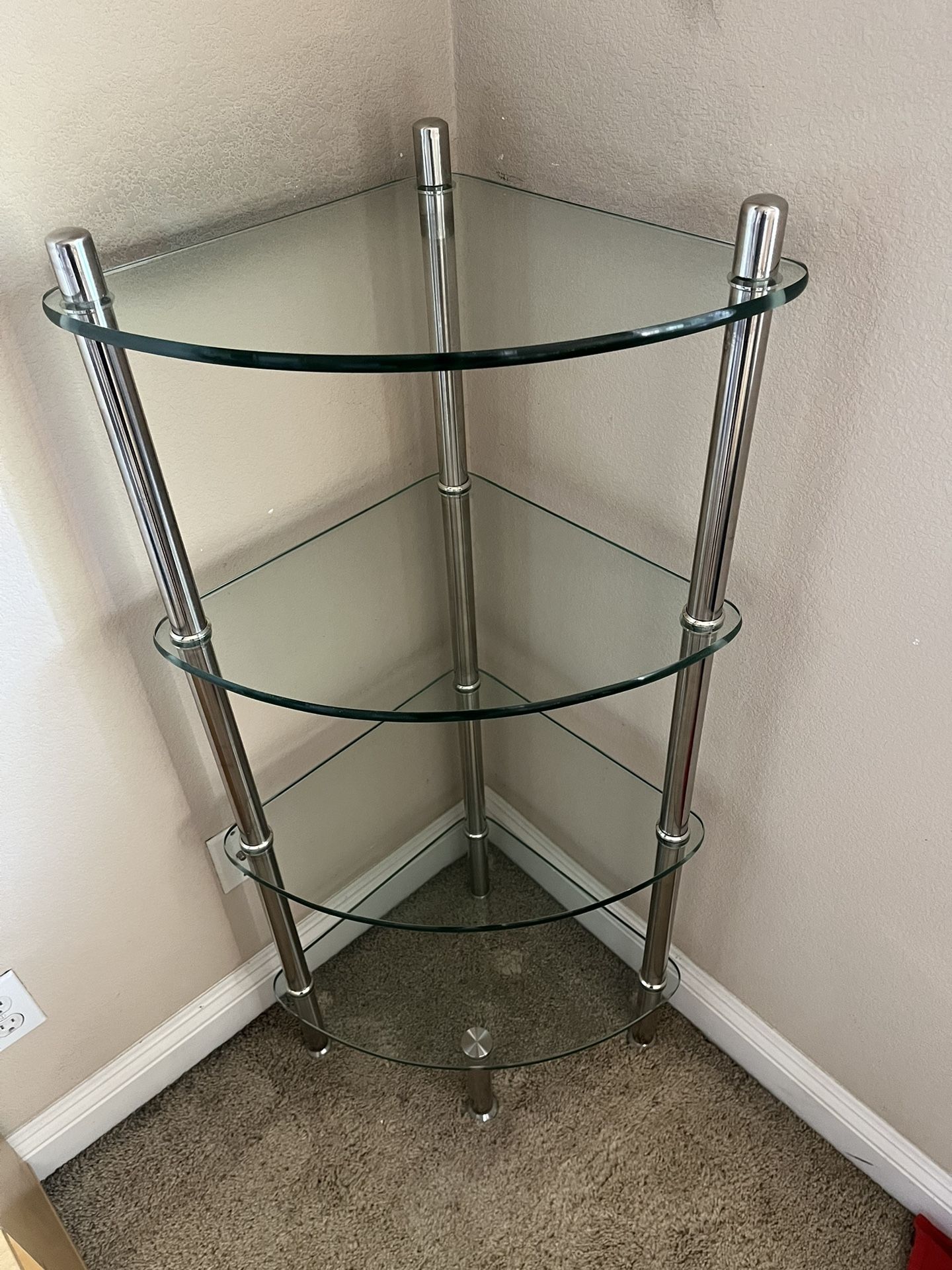 Corner Glass Shelf Or Bookcase