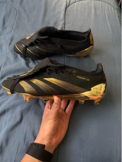 Black & Gold Predator Soccer Cleats