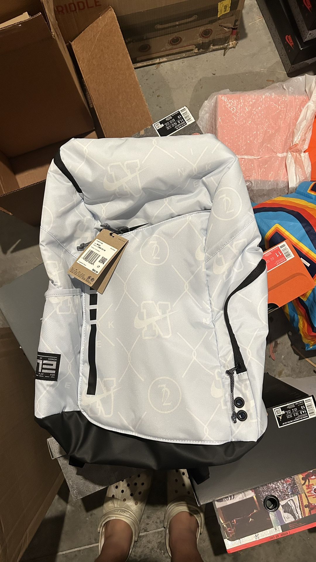Nike Hoops Elite 32L Basketball Backpack Football Grey