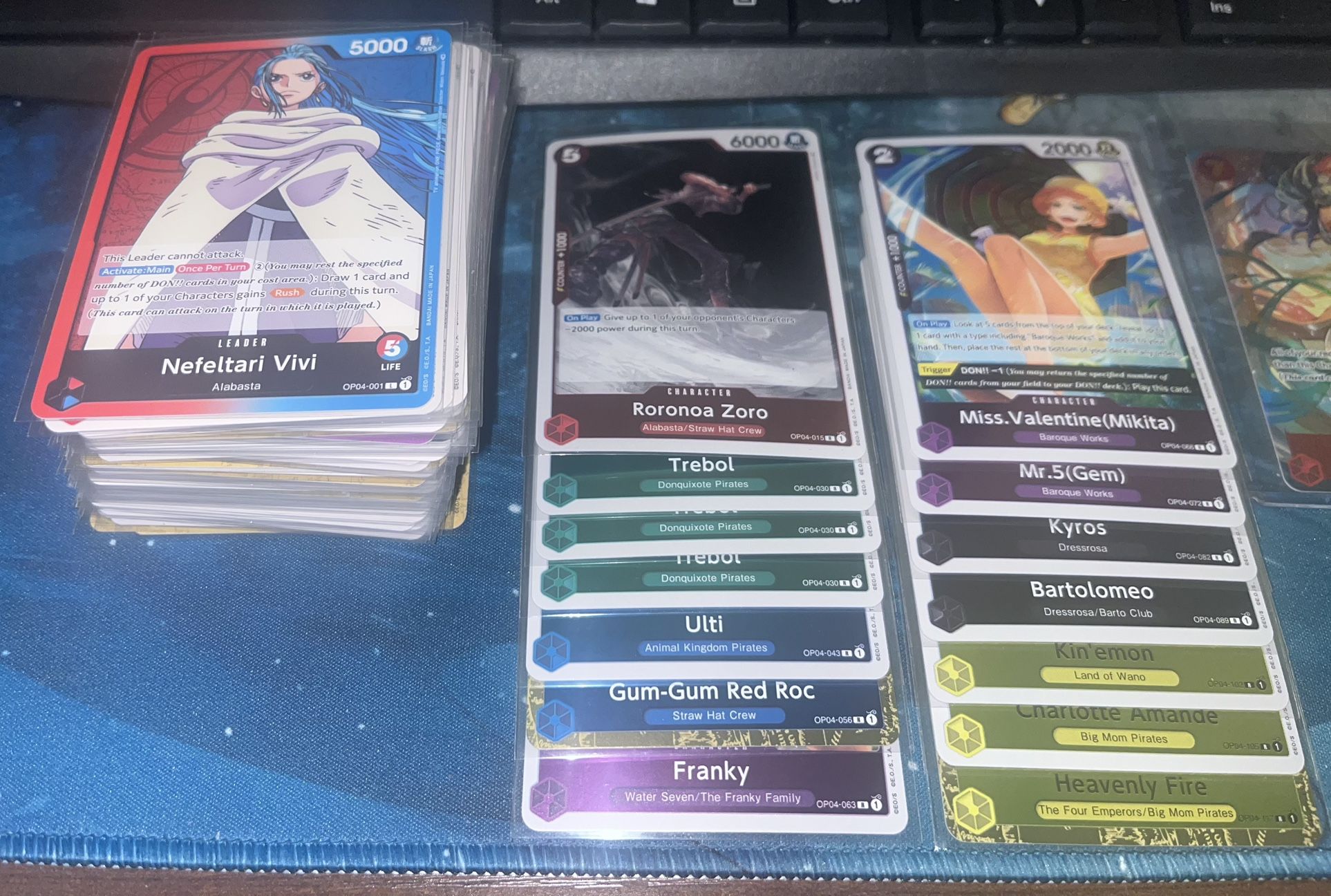 ONE PIECE OP4 KINGDOMS OF INTRIGUE “LOT” of 96 CARDS TOTAL
