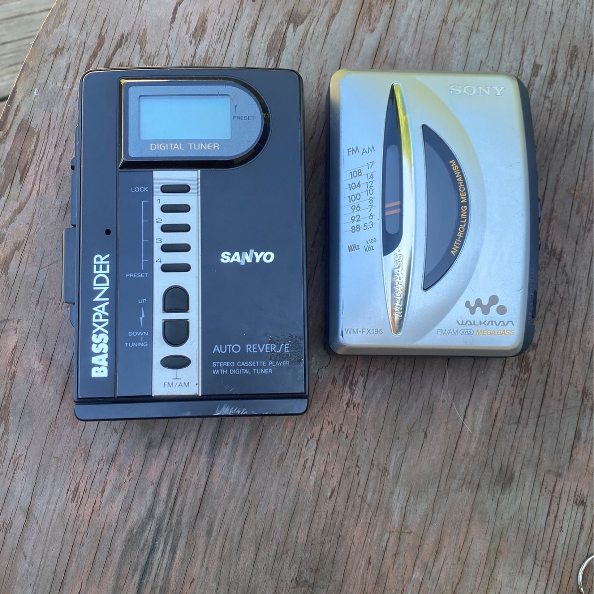 Vintage Sony Walkman Mega Bass + Sanyo BassXpander