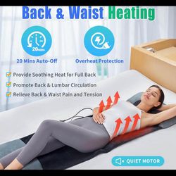 Full Body Massage Mat with Shiatsu Neck Massager, 3D Lumbar Traction & Relaxation, Back & Waist