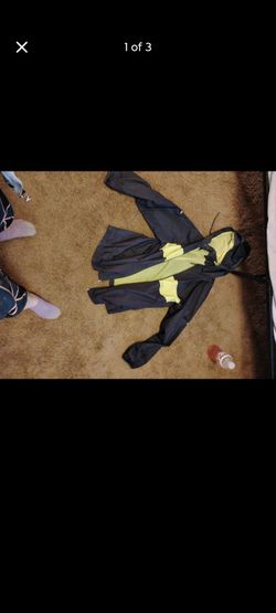 Black and Yellow Hooded Zip-Up Jacket