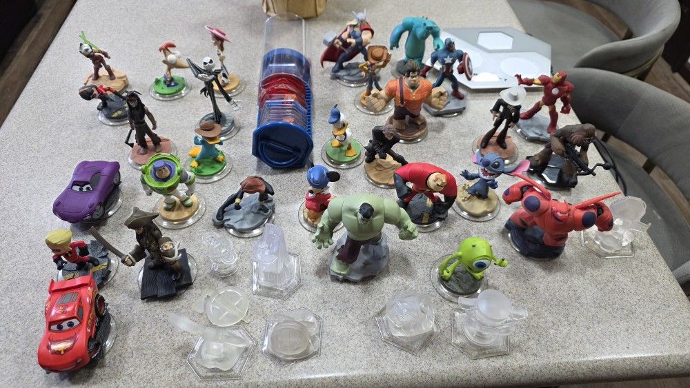 Disney Infinity Figures W/Nintendo WiiU Infinity Game Disks