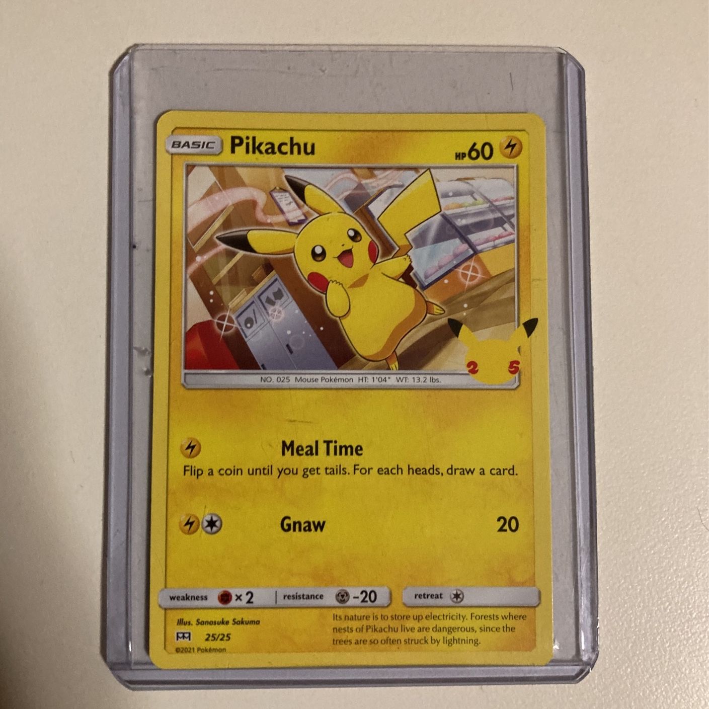 Pokémon 25th Anniversary McDonald’s Pikachu card