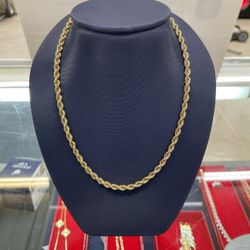 14k Solid Rope Chain 