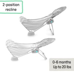 Foldaway 2-Position Baby Bath Seat, Adjustable Support for Sink or Bathtub