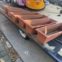Rectangular Flower Pots, 4-30by8, 2 -24by8, $10 total