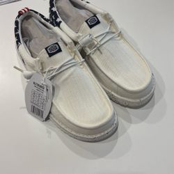 New Hey Dude Wally Americana Stars – Patriotic USA Shoes – Lightweight Size 8 Men’s 