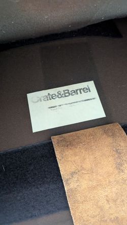 Crate and Barrel leather chair. Reclines. Real leather.