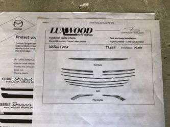 Brand new 2014 mazda 3 grill and fog chrome trim