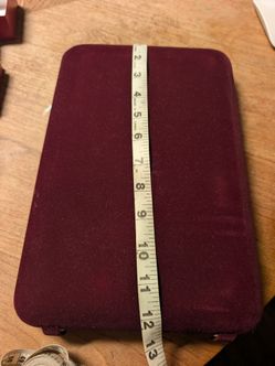 Burgundy Velvet Jewelry Box
