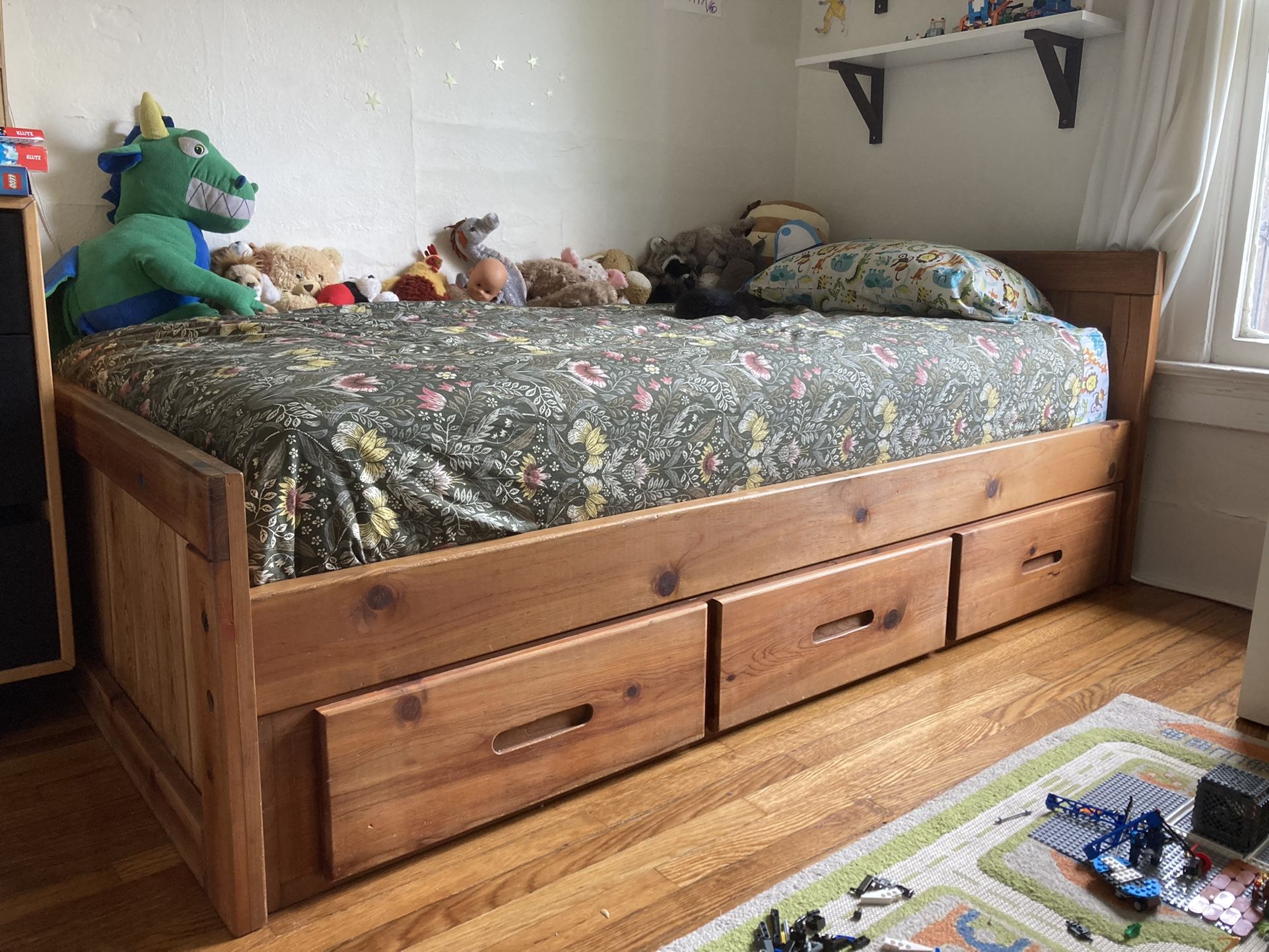 Handmade Solid Wood Twin Bed