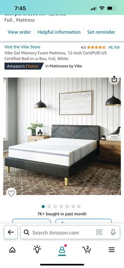 Vibe gel memory foam mattress deals