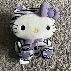 Hello Kitty Purple Zebra Plush