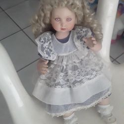 Beautiful Doll with Blonde Curls 