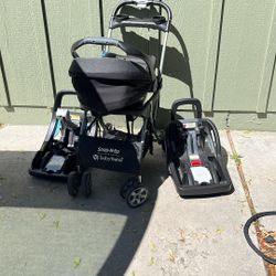 Infant Quick Buckle Car seat With Two Bases And Stroler