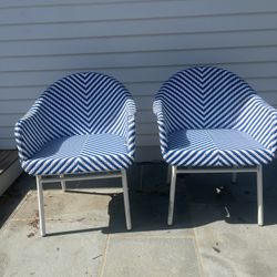 Two outdoor/indoor Lillian August French Café Armchairs 