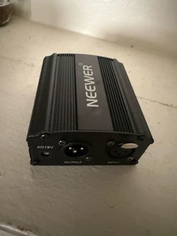 Neewer NW-100 Phantom Power Supply AC 18V XLR Input/Output for Microphone