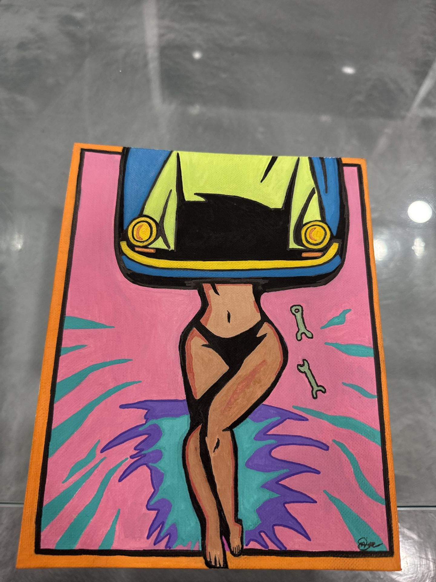 Bold Car Pop Art Canvas – 1/1 Original