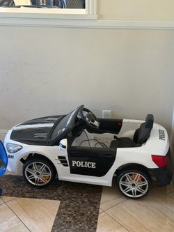 Kids Electric Ride-On Police Car with Charger