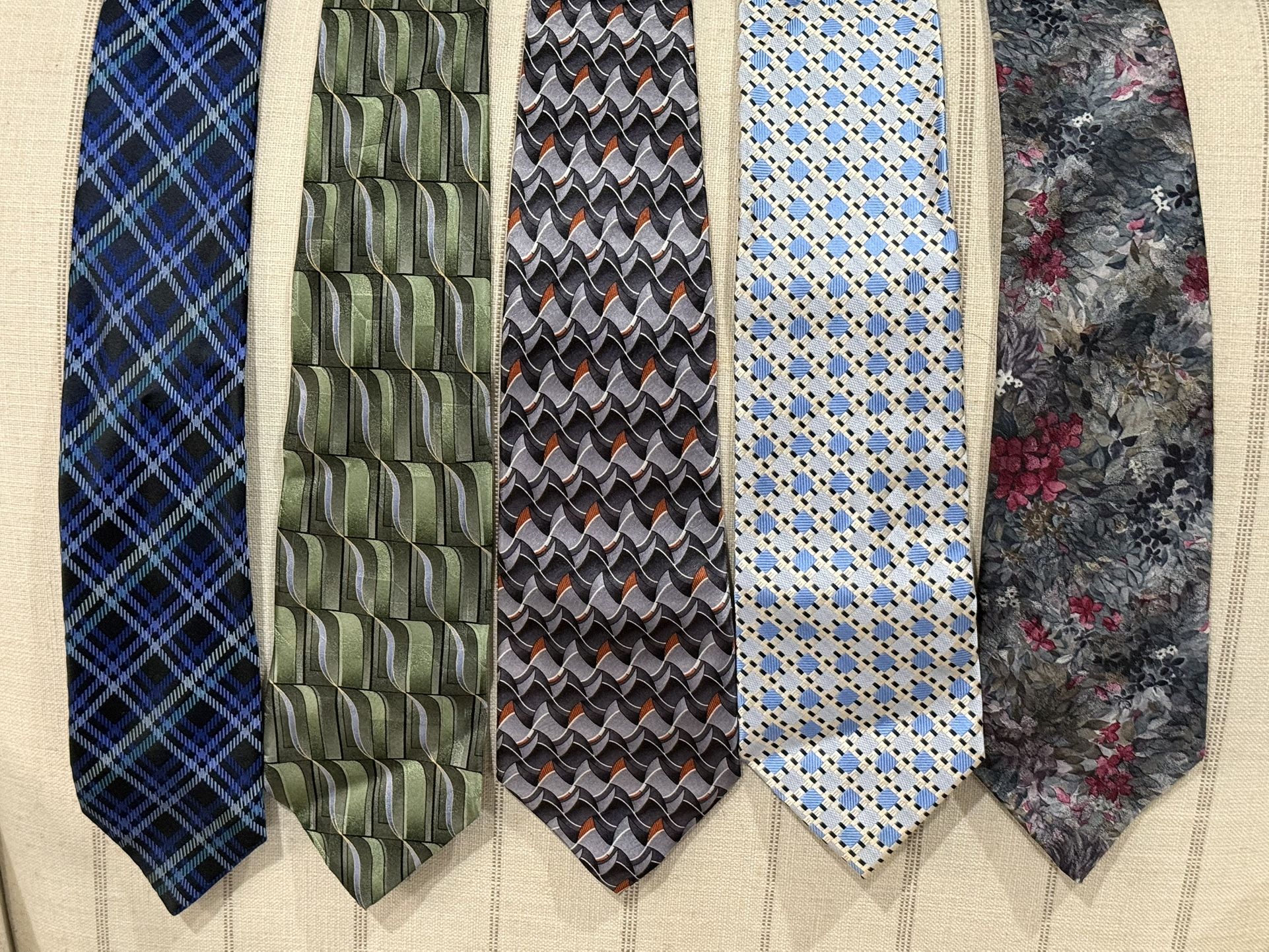 5 Designer Men's Ties - Mara, Arrow, Cardin, Austin, Surrey