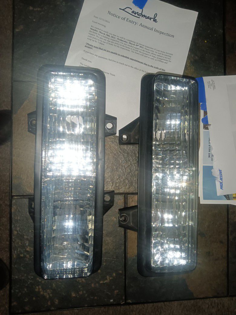 88 To 91 Chevy Square Body Marker Light Housings