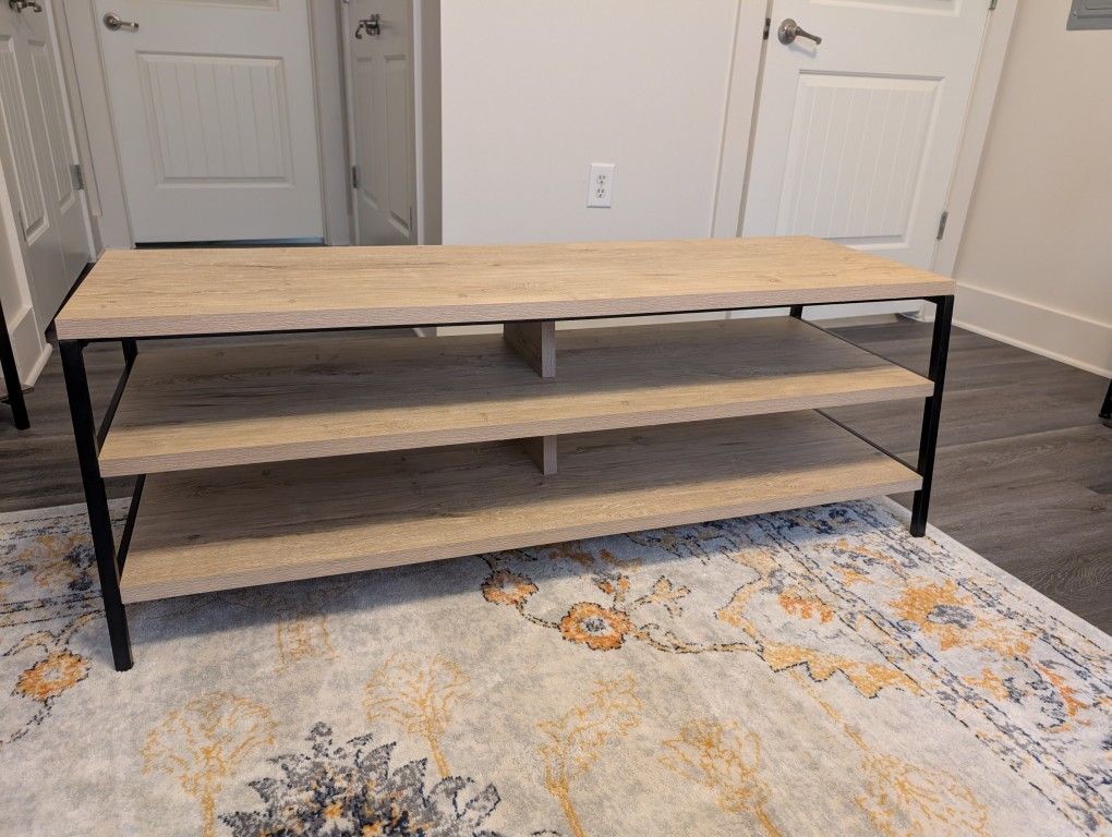Wooden TV Stand with Metal Legs