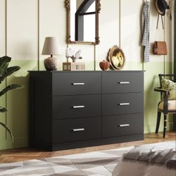 Modern Wood Black Dresser